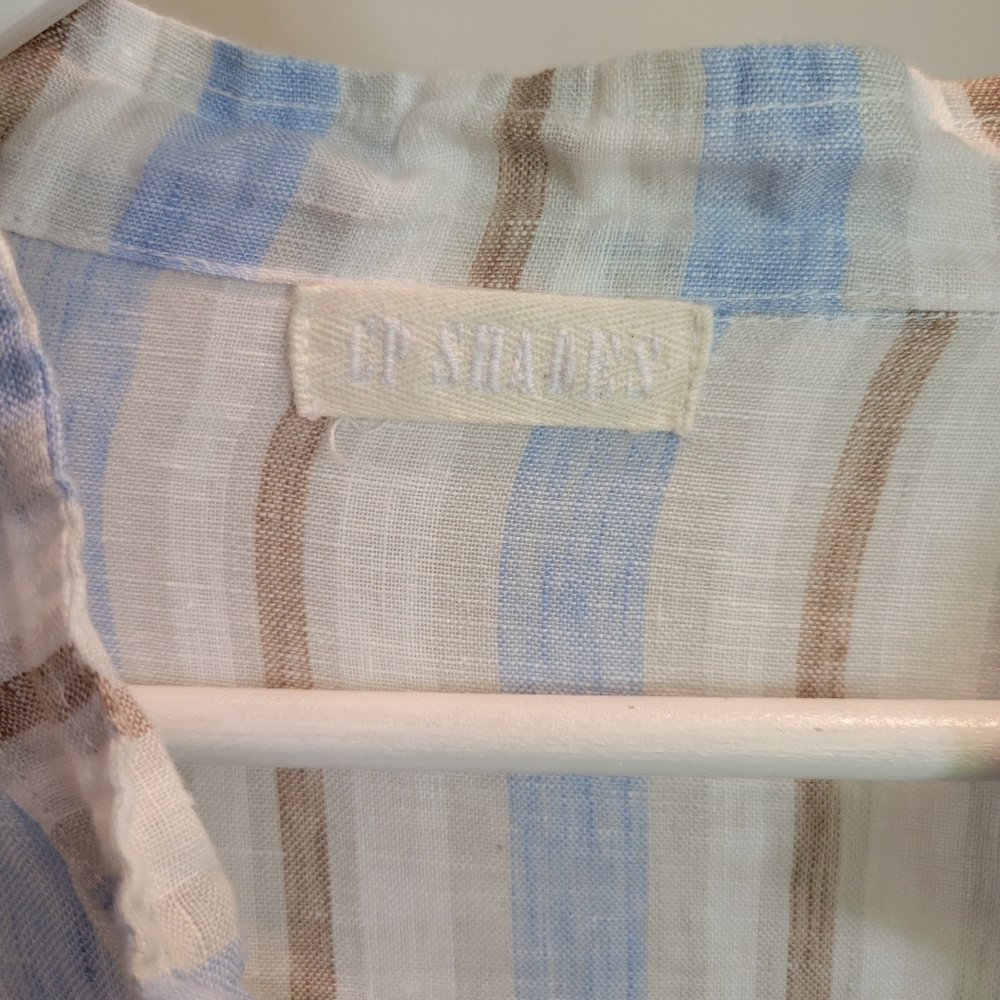 CP Shades Jasmin Cotton Striped Tunic Shirt Dress SZ L - Picture 8 of 10